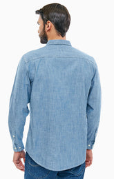 LEE SEASONAL WORKER SHIRT MĘSKA KOSZULA MATERIAŁOWA WORKWEAR BLUE L67YXQKR 112116975